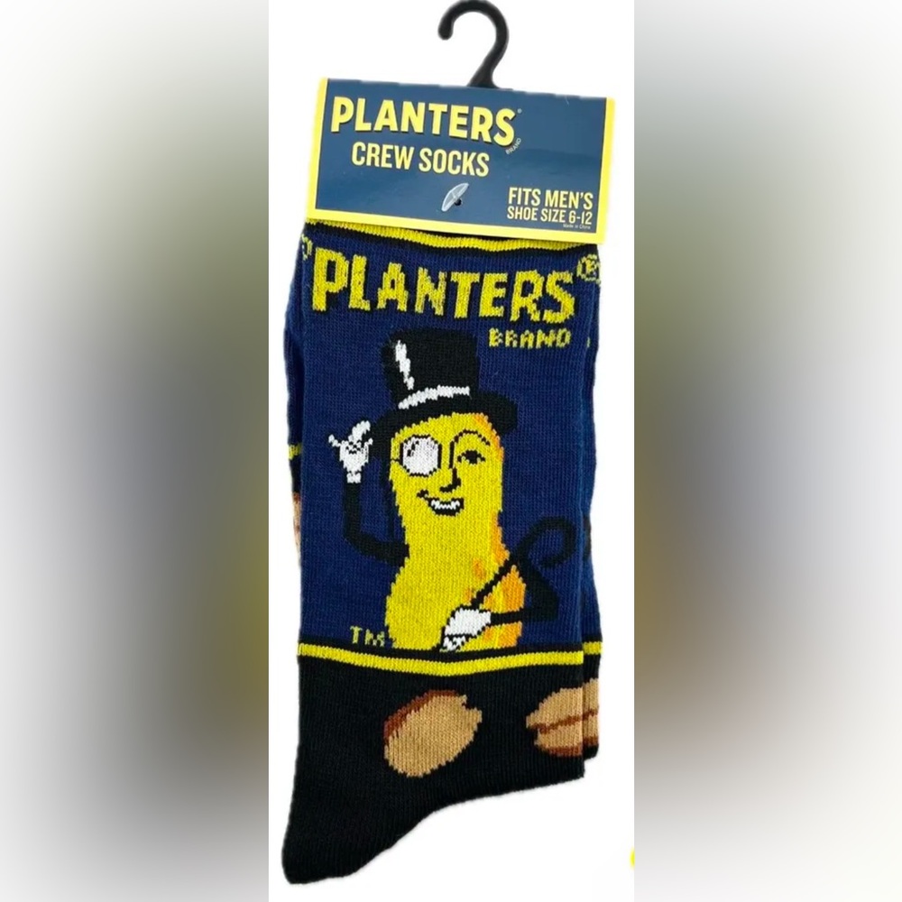 NWT Planters Peanuts Crew Socks